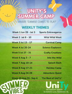 Summer Camp 2026 Weekly Themes